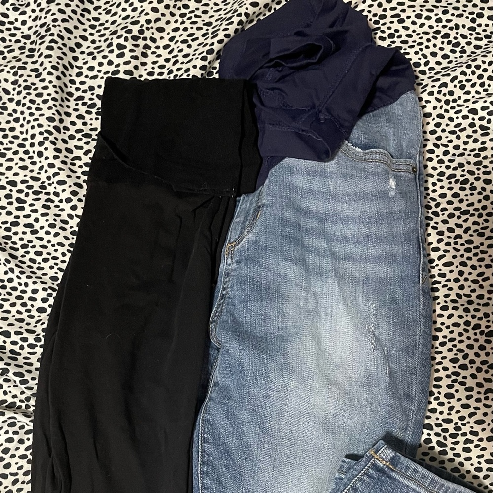 Maternity skinny jeans pink blush, 29. Motherhood leggings, medium